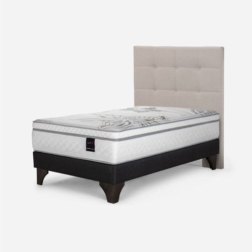 Cama Art 4 2 Plazas Respaldo Issey Niebla