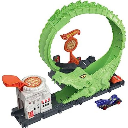 Pista De Carros Hot Wheels City Nemesis Cocodrilo