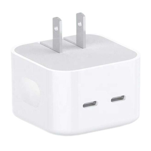 Cargador de pared iBox 2 puertos tipo C, 35W, carga rápida, blanco