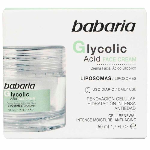 Crema Facial BABARIA Ácido Glicólico Frasco 50ml