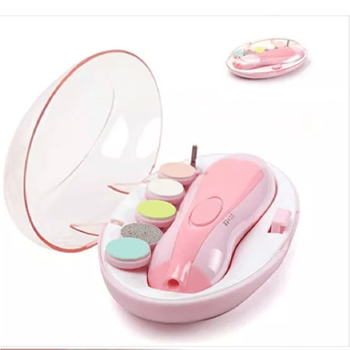 Kit Cuidado De Uñas Para Bebes Y Niños Eléctrico Silencioso - Rosado