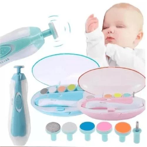 Kit Cuidado De Uñas Para Bebes Y Niños Eléctrico Silencioso - Celeste