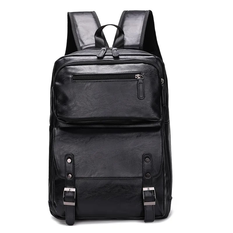 Mochila-Hombre-Cuero-con-Porta-Laptop-Mochilas-Juveniles-Moda-Hombre---Negro