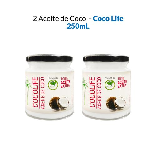 2 Coco Life - Aceite de Coco x 250 ml