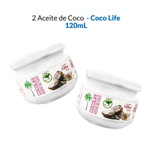 2 Coco Life - Aceite de Coco x 120 ml