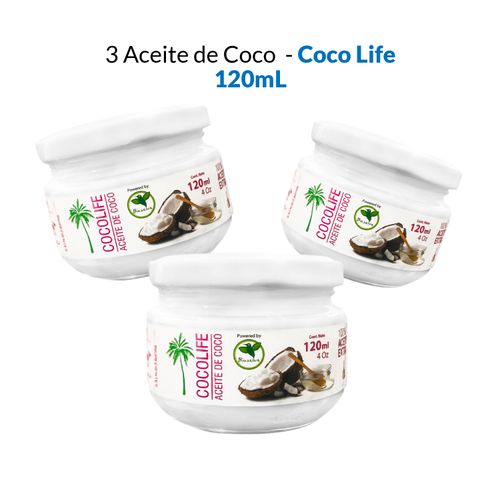 3 Coco Life - Aceite de Coco x 120 ml