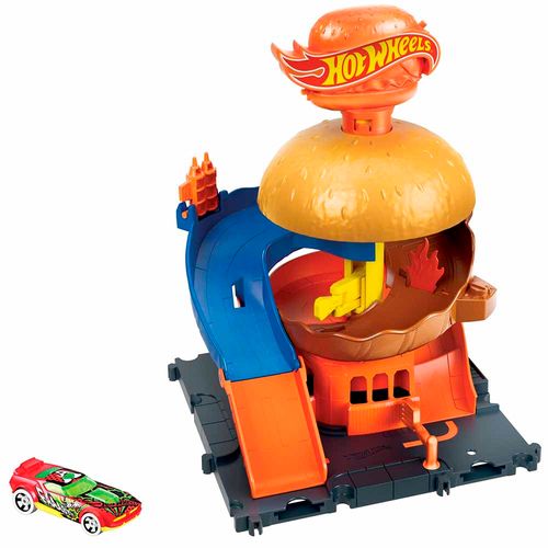 Pista HOT WHEELS Tienda de Hamburguesas HDR26