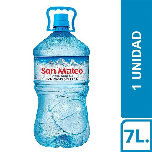 Agua SAN MATEO SIN GAS BIDON 7 LT