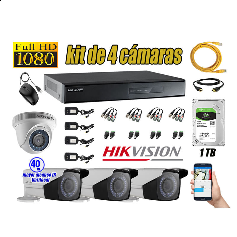 Kit-4-Camaras-de-Seguridad-Hikvision-Full-Hd-1080P-mas-Disco-1Tb-Mayor-Alcance-Varifocal-Ip66