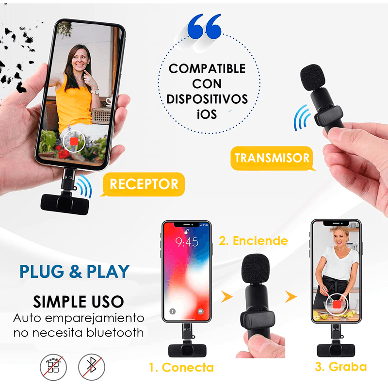 Microfono-solapero-inalambrico-recargable-Tipo-C---adaptador-para-iPhone