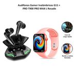 Audifonos-Gamer-Inalambricos-G11---Smartwatch-Pro-T900-Pro-Max-L-Rosado