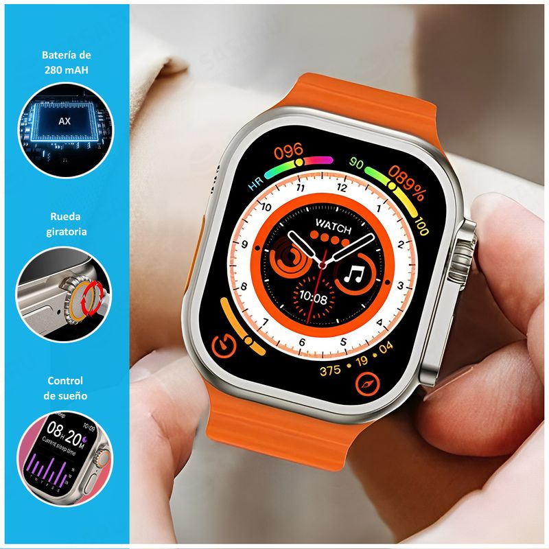 Smartwatch-T900-Ultra-Naranja-