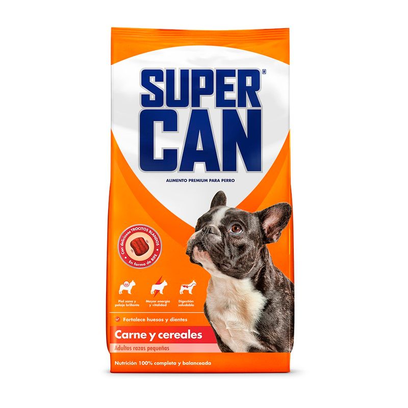 Comida-para-Perros-Supercan-Raza-Pequeña-Adulto-de-Carne-25kg