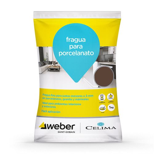 Fragua Porcelanato Marrón 1 kg Celima Weber
