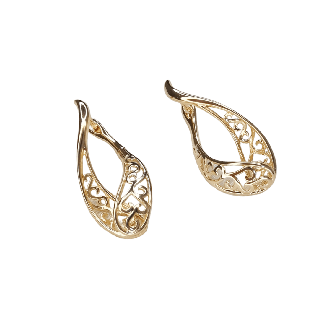 Aretes Zefora Argolla Acero Dorado Enchape Oro 18k moda mujer