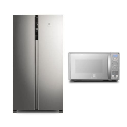 Refrigeradora 436L No Frost Inverter ERSA44V2HVG + Microondas 20L EMDO20S2GSRUG Electrolux