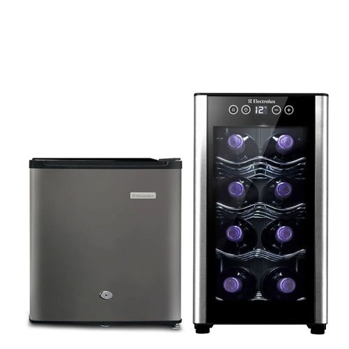 Combo Minibar Frost One Door 47L ERD50G2HPI + Cava de Vinos Termoeléctrica ERW082XAMB Electrolux