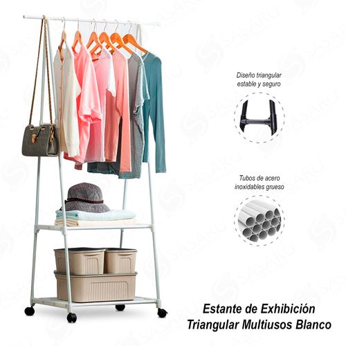 Estante de Exhibición Triangular Multiusos Blanco