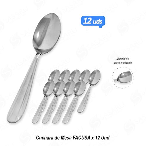 Cuchara de Mesa Facusa x 12 Und