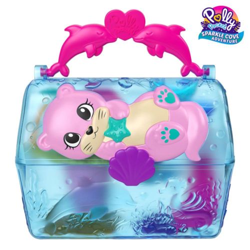 Muñeca Polly Pocket Set De Juego Bolso Baúl Bahía Mágica