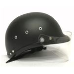 Casco-de-moto-Tipo-policia-en-negro-mate-con-visor-claro---Talla-XL