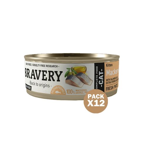 Bravery Caballa para Gatitos Lata 70gr x12und