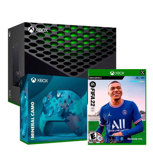 Consola Xbox Series X + Fifa 22 + Mando Mineral Camo