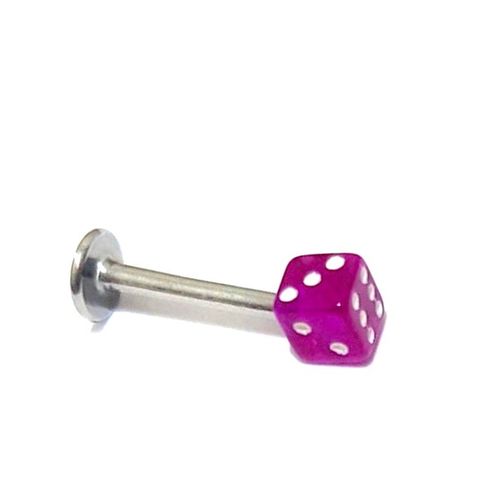 Piercing dado helix labret lóbulo tragus fucsia
