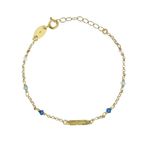 Pulsera-Victoria-Cruz--ajustable-rectangulo-color-azul-bañada-en-oro