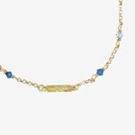 Pulsera-Victoria-Cruz--ajustable-rectangulo-color-azul-bañada-en-oro