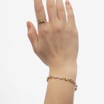 Pulsera-Victoria-Cruz--ajustable-oval-color-multicolor-bañada-en-oro