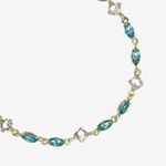 Pulsera-Victoria-Cruz-ajustable-marquesa-color-azul-bañada-en-oro
