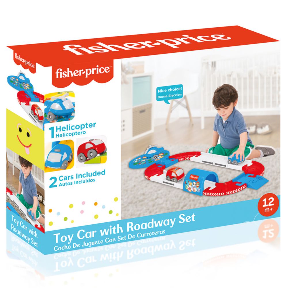 Fisher price toy store car with roadway set