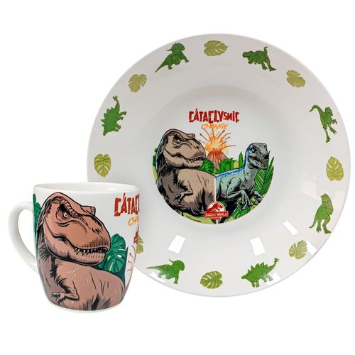 Set de Ceramica Taza + Plato Jurassic