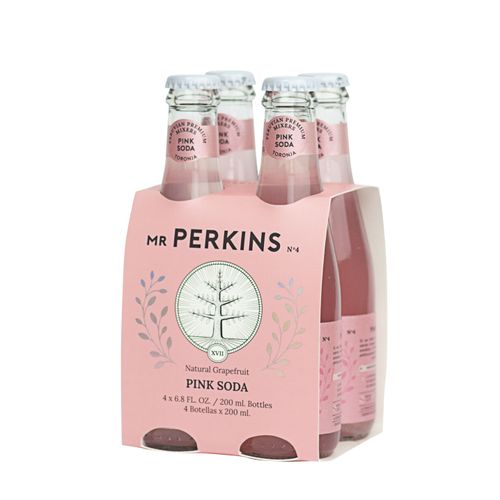 Gaseosa MR. PERKINS Pink Soda 4 Pack Botella 200ml