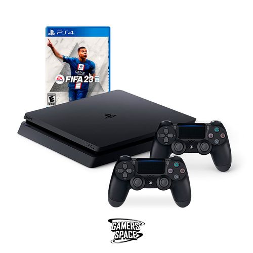 Playstation 4 Reacondicionada PS4 SLIM 1TB con 2 mandos + FIFA23