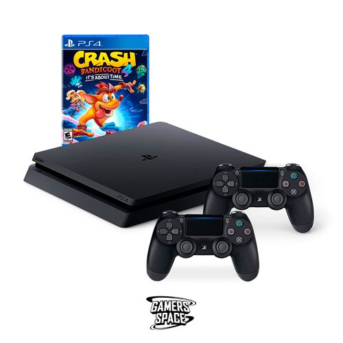 Playstation 4 Reacondicionada PS4 SLIM 1TB con 2 mandos + CRASH4