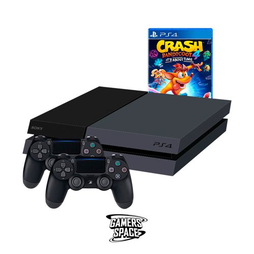 Playstation 4 Reacondicionada PS4 FAT 500GB con 2 mandos + CRASH4