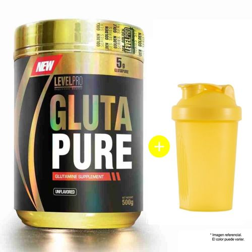 Level Pro Glutamina Glutapure 500 gr + Shaker
