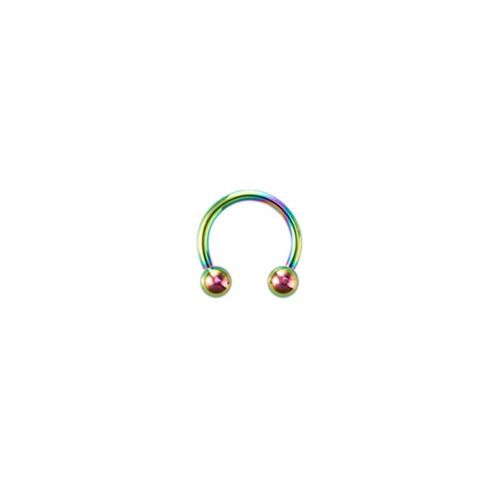 Piercing multicolor para septum smiley labret nariz labio oreja 8mm
