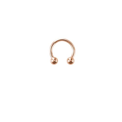 Piercing oro rosa para septum smiley labret nariz labio oreja 8mm