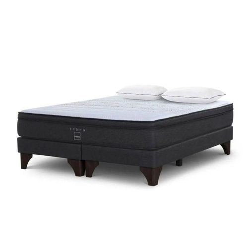 Cama Europea Tempo Queen + 2 Almohadas Memory Max