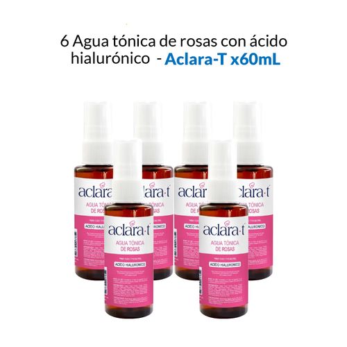 6 Agua tónica de rosas con ácido hialurónico - Aclara-T 60ml