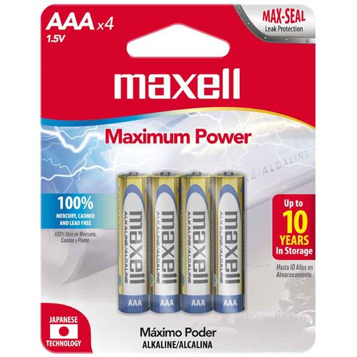 Pilas MAXELL AAA Blíster 4un