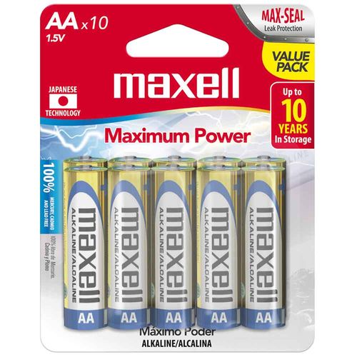 Pilas MAXELL AA Blíster 10un