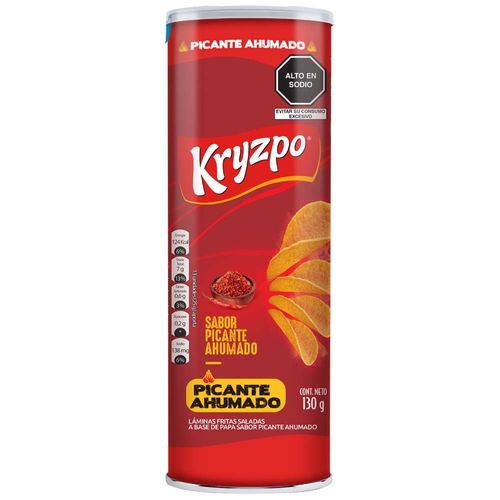 Papas KRYZPO Sabor a Picante Ahumado Tubo 130g