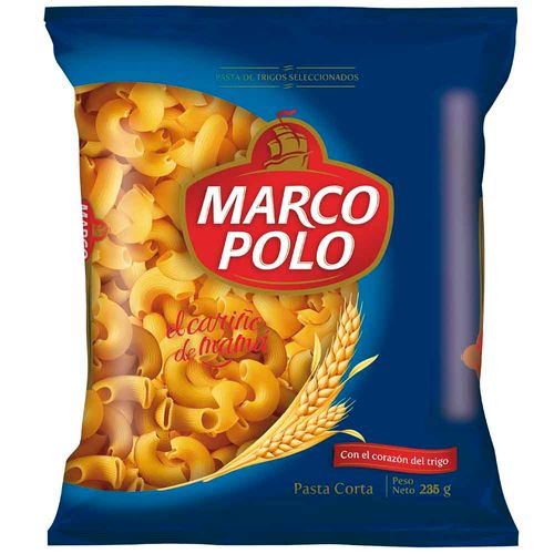 Fideos Codo Mediano Rayado MARCO POLO Bolsa 235g