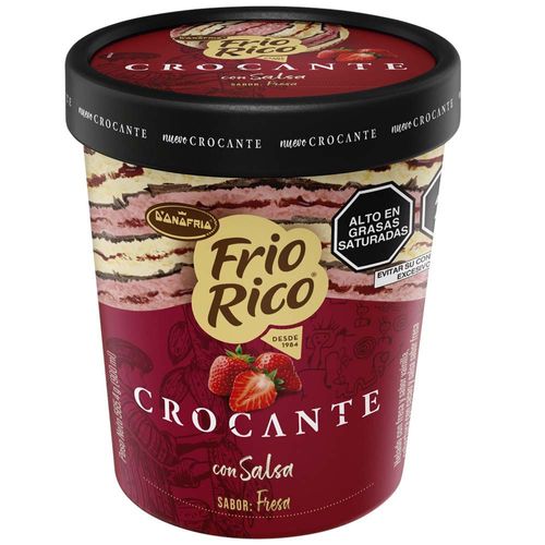 Helado D'ONOFRIO Frio Rico Crocante Fresa Pote 900ml