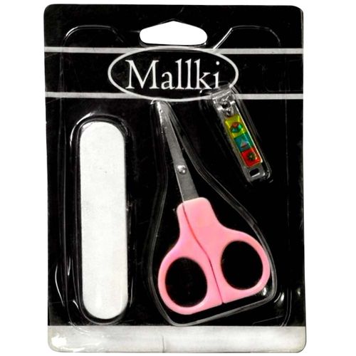 Set para Niños (Corta Uñas, Lima Pulidor y Tijera) MALLKI Blister 3un