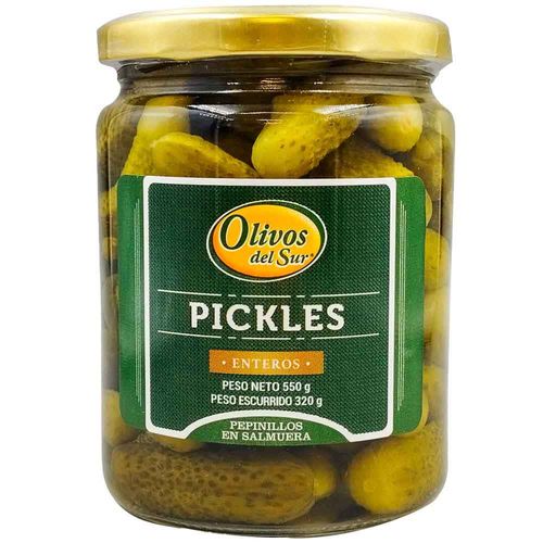 Pickles Enteros OLIVOS DEL SUR Frasco 550g